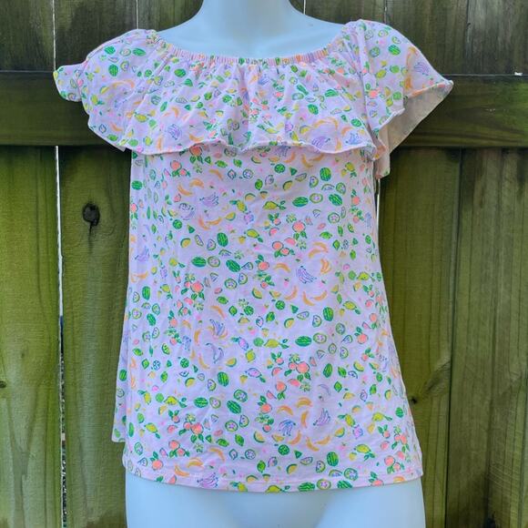 Lilly Pulitzer Tops - Lilly Pulitzer La Fortuna Top Lil Juicy Fruit Urchin Pink
